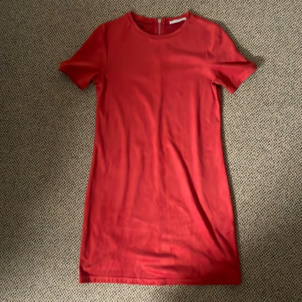 red zara dress